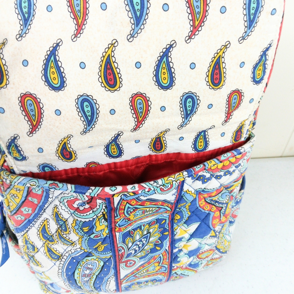 Vera Bradley Marina Paisley Medium Backpack Floral Quilted Cotton Retired 2013 - Picture 5 of 10